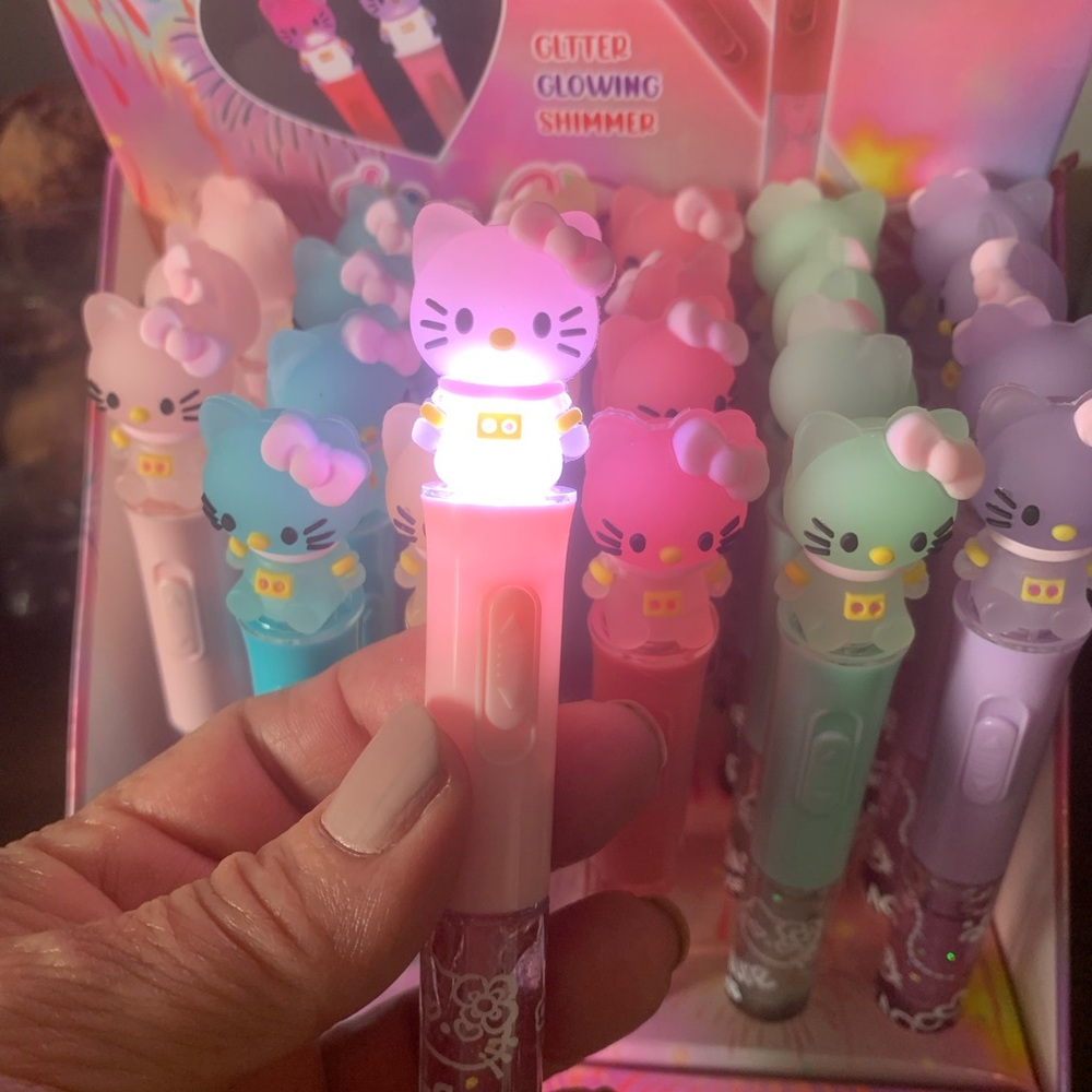 Hello Kitty Light Up Lip Gloss Set of 3